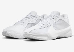 字母哥5代纯白配色Nike Zoom Freak 5 Whi