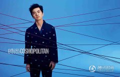 儒雅绅士李健时尚 线性图形运用展超