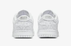 纯白腰果花 Dunk Low 全新White Paisley配色