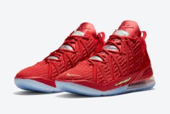 Nike大红配色圣诞节主题LeBron 18詹姆斯