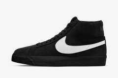 Nike SB Blazer Mid新款Black Suede黑色麂皮款