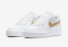 耐克新鞋淡金色LOGO Air Force 1鞋款亮相