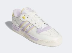 adidas Rivalry Low甜美白黄紫配色鞋款海