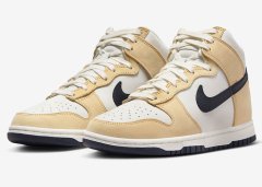 芝麻色黑色LOGO女生专属高帮Nike Dunk新