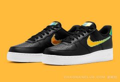 全新Nike Air Force 1 Low低帮黑面镭射像素
