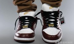Supreme与Nike SB Dunk LowBrown Stars联名鞋上